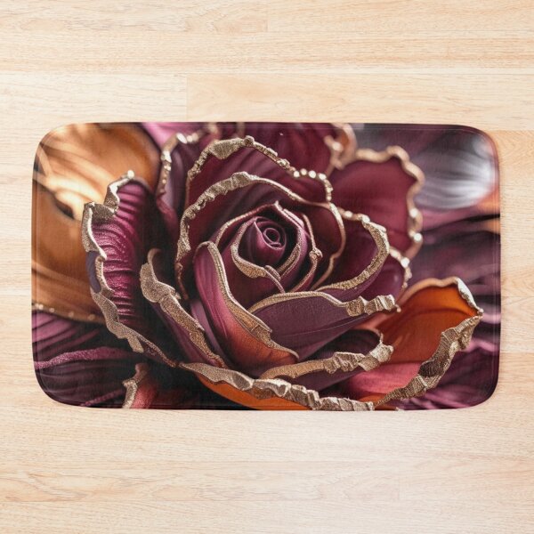 Item preview, Elegant Burgundy and Copper Rose with Metallic Petals designed and sold by Uniquely Yours.
