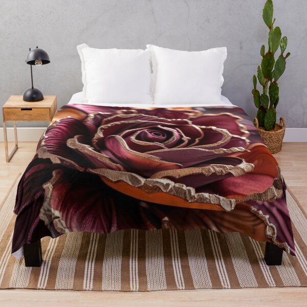 Item preview, Elegant Burgundy and Copper Rose with Metallic Petals designed and sold by Uniquely Yours.