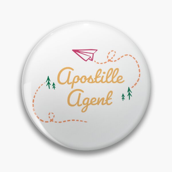 Item preview, Apostille Agent | Paper Airplane Travel Path Design designed and sold by NotaryLife.