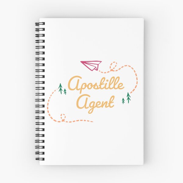 Item preview, Apostille Agent | Paper Airplane Travel Path Design designed and sold by NotaryLife.