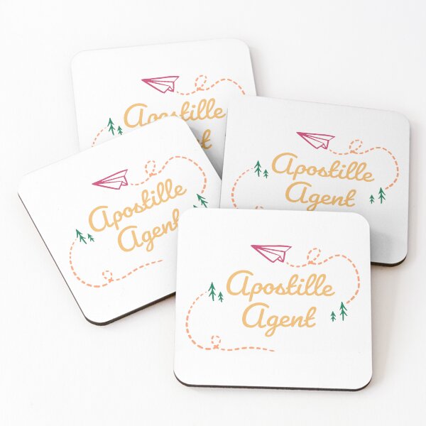 Item preview, Apostille Agent | Paper Airplane Travel Path Design designed and sold by NotaryLife.