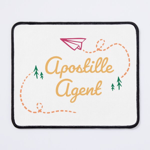 Item preview, Apostille Agent | Paper Airplane Travel Path Design designed and sold by NotaryLife.