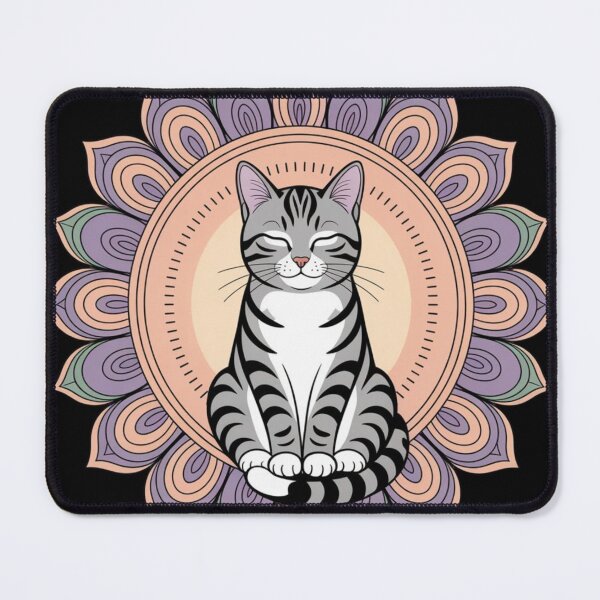 Item preview, Meditation Mandala Cat designed and sold by Vivid Art Zone.