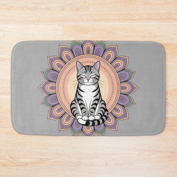 Item preview, Meditation Mandala Cat  designed and sold by Vivid Art Zone.