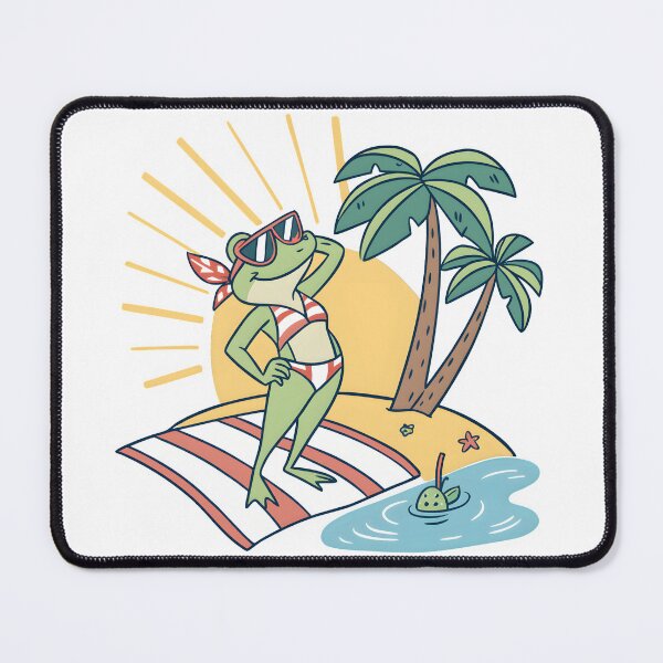 Item preview, Beach Day Frog Vibes designed and sold by Fadi Alyaldani.