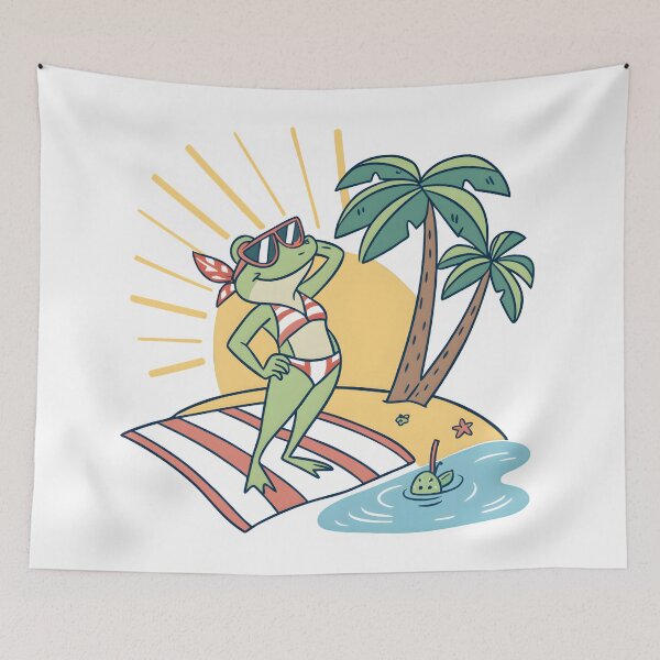 Item preview, Beach Day Frog Vibes designed and sold by Fadi Alyaldani.