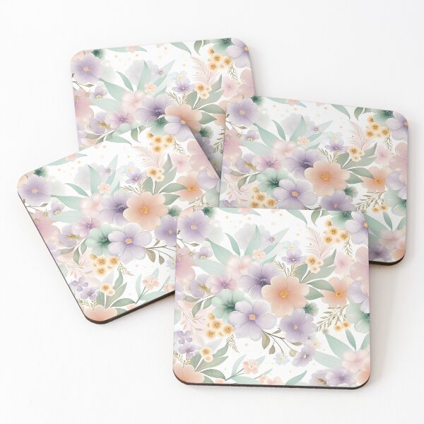 Item preview, wildflowers pastel background, endless background, pattern, wild flowers designed and sold by orthodox-icon.