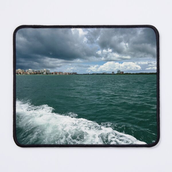 Item preview, Storm Clouds Over Tropical Bay with Ocean Wake designed and sold by Dzmitry Lens.