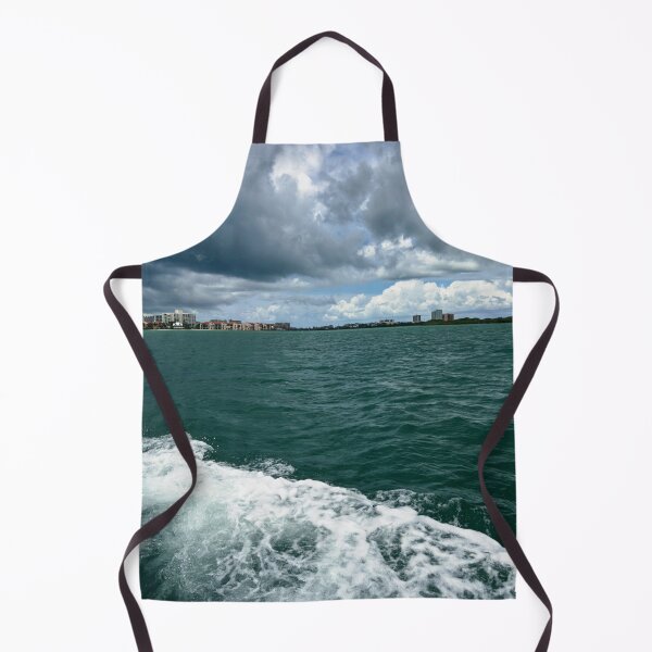 Item preview, Storm Clouds Over Tropical Bay with Ocean Wake designed and sold by Dzmitry Lens.