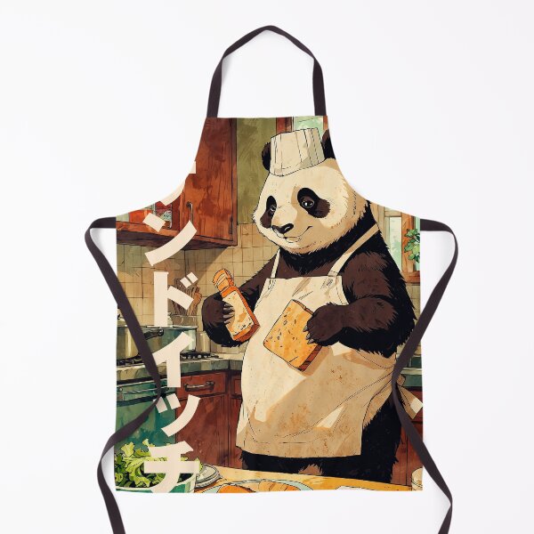 Item preview, Panda Making Sandwich Retro Poster designed and sold by VayzStudio.
