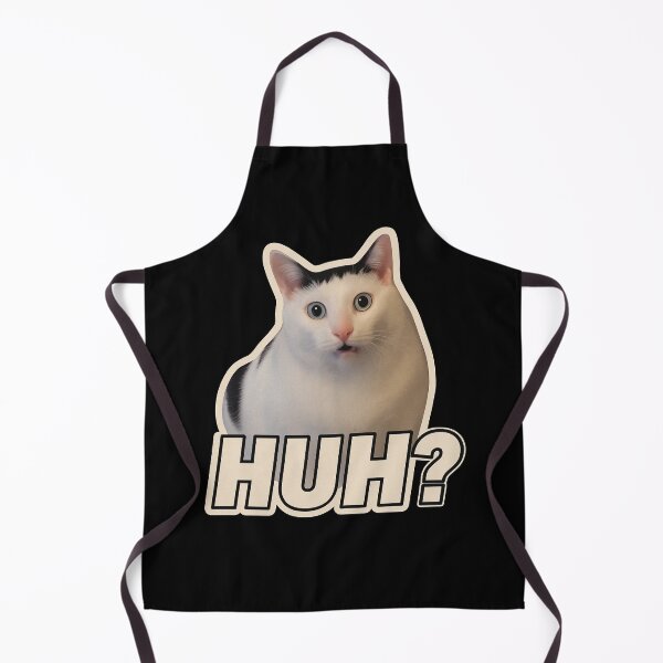 Item preview, Funny Cat Meme "HUH?" – Confused Cat Reaction Illustration designed and sold by TeeLabDesign.
