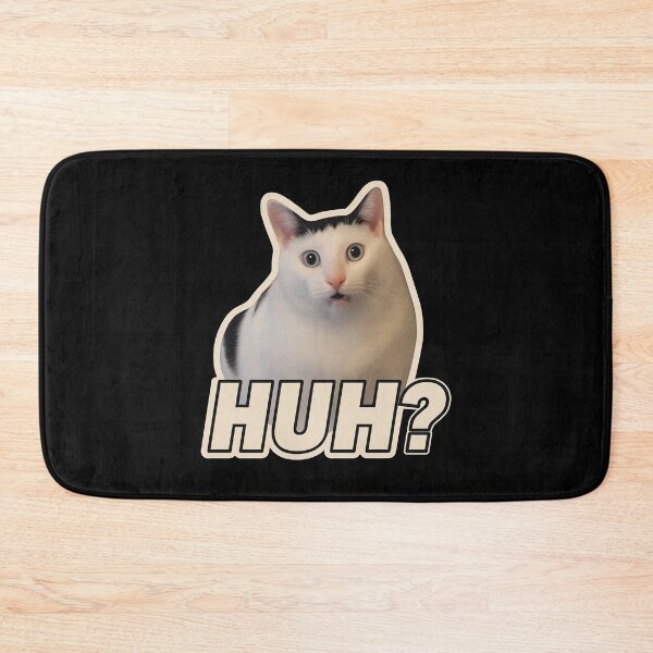 Item preview, Funny Cat Meme "HUH?" – Confused Cat Reaction Illustration designed and sold by TeeLabDesign.