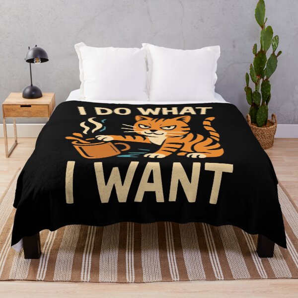 Item preview, I Do What I Want: Coffee Loving Cat  designed and sold by ThreadQuirk.