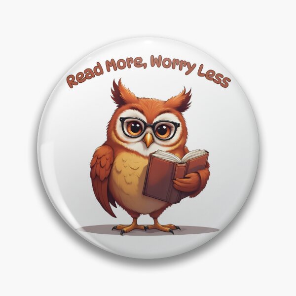 Item preview, Read More Worry Less – Cute Owl Book Lover Design designed and sold by Pixel--Threads.