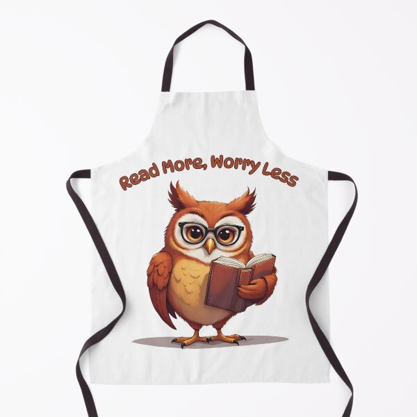 Item preview, Read More Worry Less – Cute Owl Book Lover Design designed and sold by Pixel--Threads.