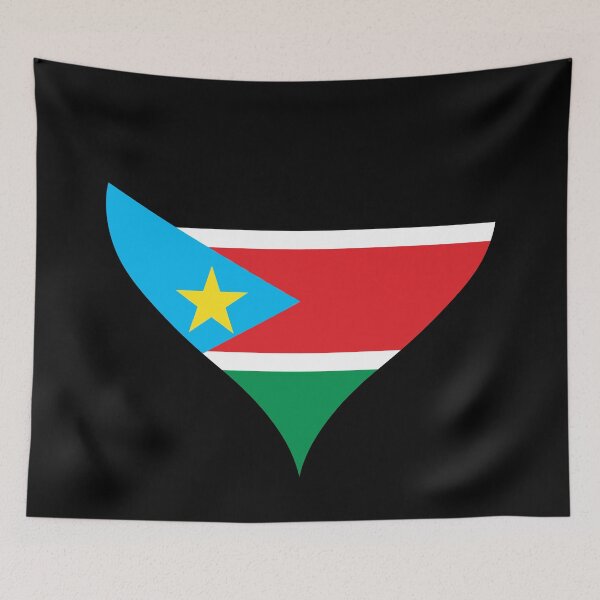 Item preview, South Sudan Heart Flag - Justice, Liberty, Prosperity designed and sold by NTGUILTY.