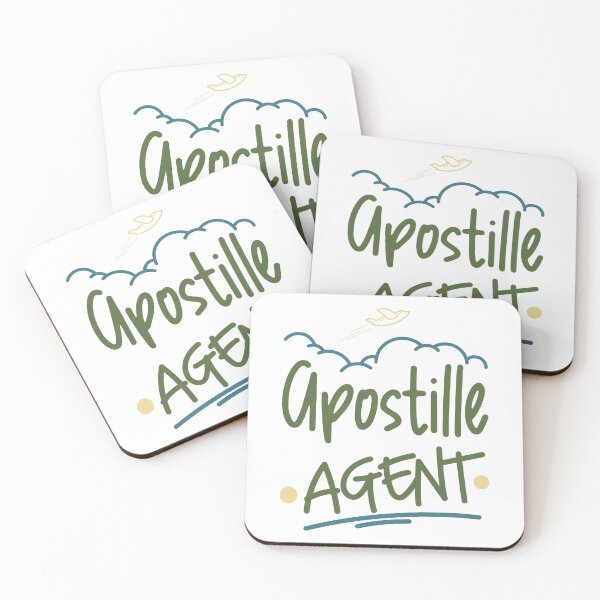 Item preview, Apostille Agent Travel-Inspired Typography Design designed and sold by NotaryLife.
