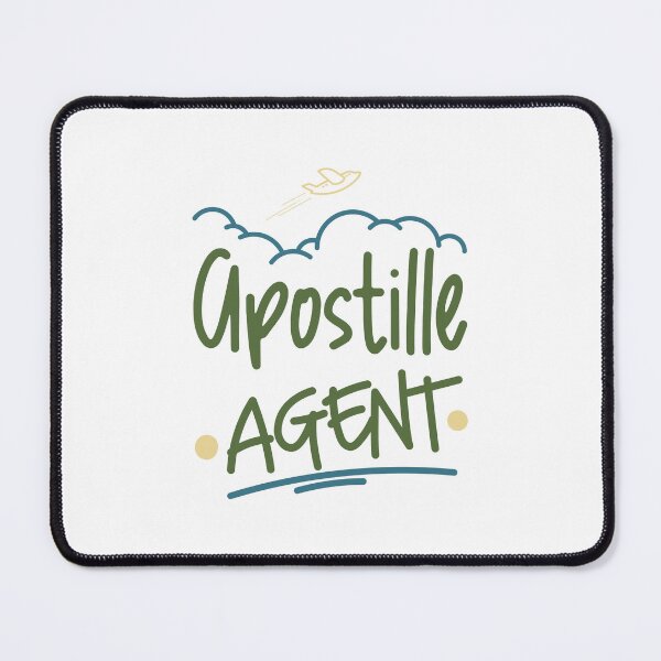 Item preview, Apostille Agent Travel-Inspired Typography Design designed and sold by NotaryLife.