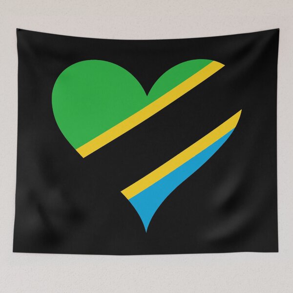 Item preview, Tanzania Heart Flag - Unity, Prosperity, Freedom designed and sold by NTGUILTY.