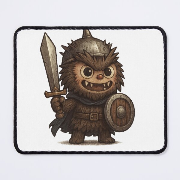 Item preview, Fantasy Monster Hero Cute Warrior Creature Art designed and sold by millerprints.