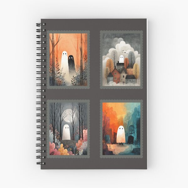 Item preview, Whimsical Ghost Illustrations Halloween Stamp Pack designed and sold by GolDreamShop.