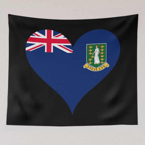 Item preview, British Virgin Islands Heart Flag - Vested in Our Islands designed and sold by NTGUILTY.