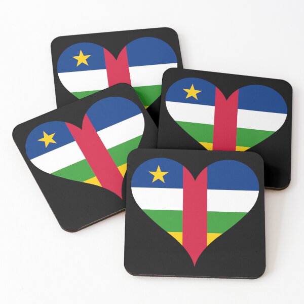 Item preview, Central African Republic Heart Flag - Unity, Dignity, Work designed and sold by NTGUILTY.