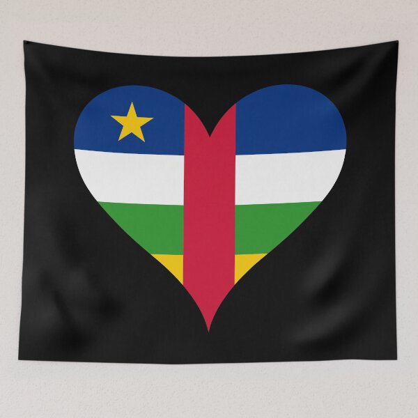 Item preview, Central African Republic Heart Flag - Unity, Dignity, Work designed and sold by NTGUILTY.