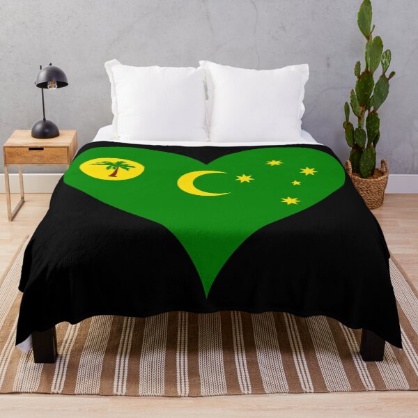Item preview, Cocos (Keeling) Islands Heart Flag - Peaceful Tropical Paradise designed and sold by NTGUILTY.