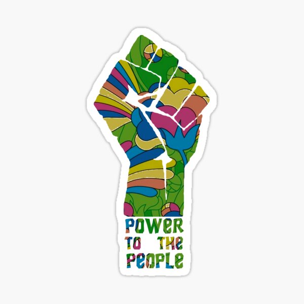 POWER TO THE PEOPLE - FLORAL Sticker