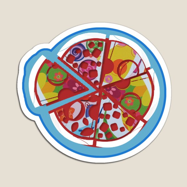 Artikelvorschau, Bunte Arabesque-Pizza • Pizza arabesca colorata • Pizza arabesque colorée entworfen und verkauft von LenaBlueDesigns.