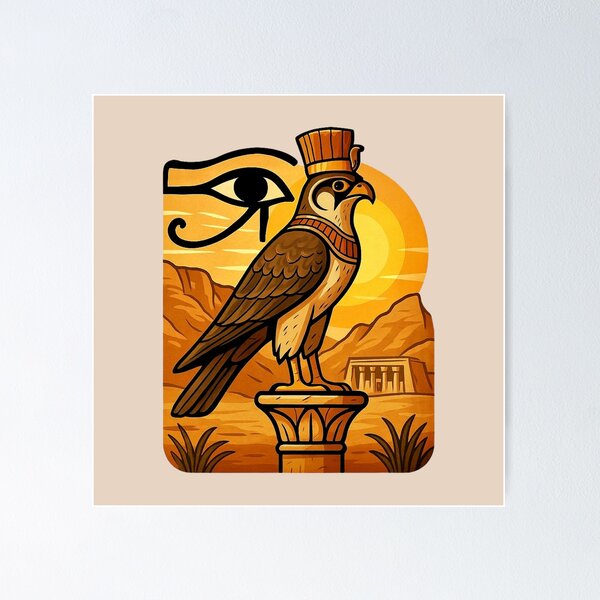 Item preview, Falcon of Horus - Protector of the Throne designed and sold by Myra365Art.