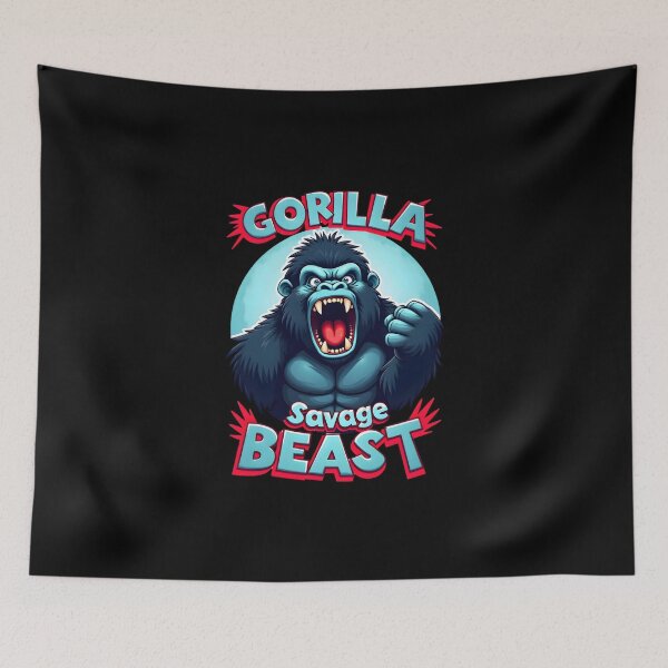 Item preview, Cartoon Gorilla Savage Beast designed and sold by FunCartoonSpot.