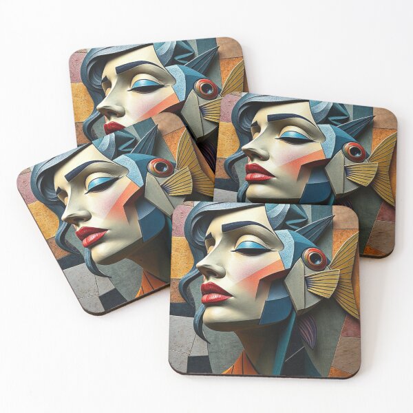 Item preview, a woman sculpture have nice make up with mask on her face side  designed and sold by jotcar.