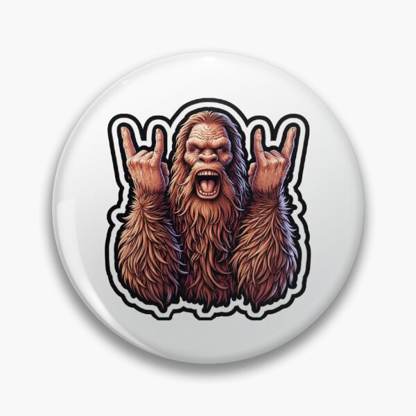 Item preview, Bigfoot giving the double Rock Horns symbol   designed and sold by BrinaandPops.