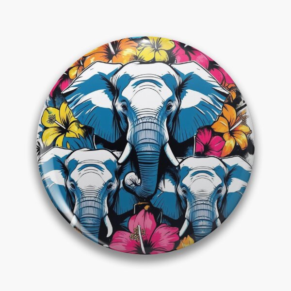 Item preview, Colorful Elephant Print designed and sold by WildInkFusion.