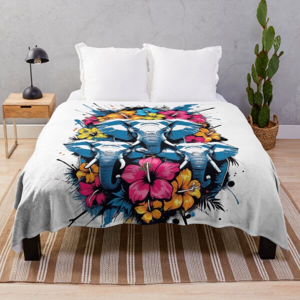 Item preview, Colorful Elephant Print designed and sold by WildInkFusion.