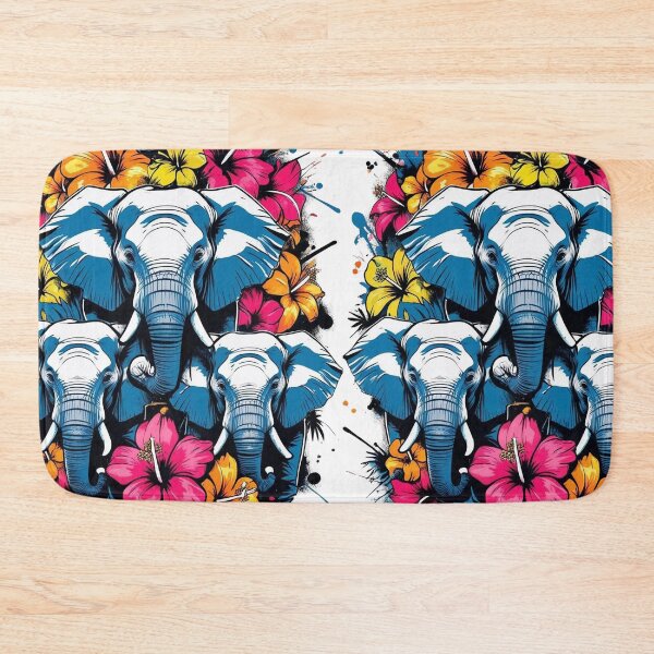 Item preview, Colorful Elephant Print designed and sold by WildInkFusion.
