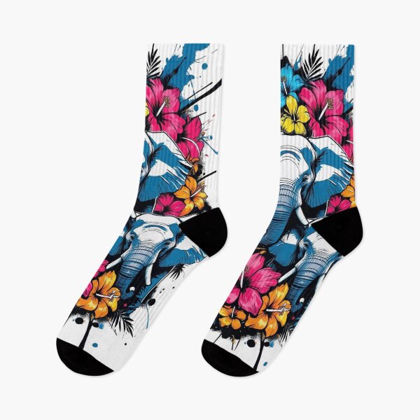 Item preview, Colorful Elephant Print designed and sold by WildInkFusion.
