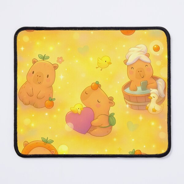 Item preview, Kawaii Capybara Pattern with Ducklings designed and sold by Dreamiz.