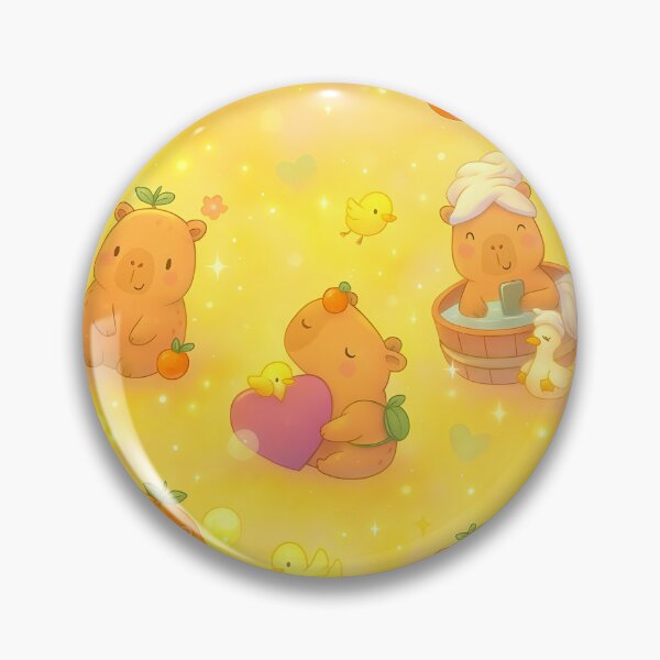 Item preview, Kawaii Capybara Pattern with Ducklings designed and sold by Dreamiz.