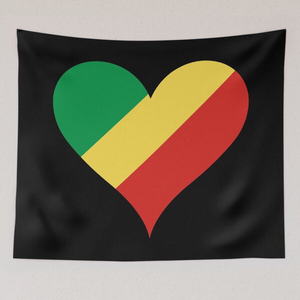 Item preview, Republic of the Congo Heart Flag designed and sold by NTGUILTY.