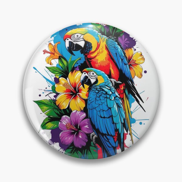 Item preview, Ink Splatter Parrot Print designed and sold by WildInkFusion.