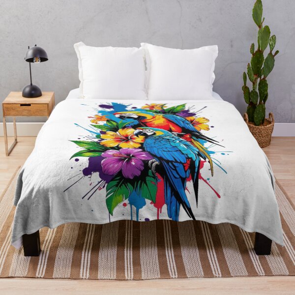 Item preview, Ink Splatter Parrot Print designed and sold by WildInkFusion.
