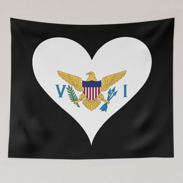 Item preview, United States Virgin Islands Heart Flag designed and sold by NTGUILTY.