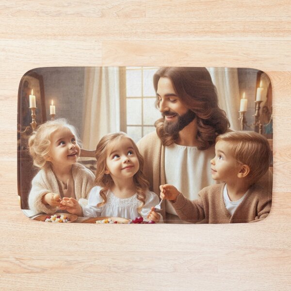 Item preview, Jesus eating with children designed and sold by JesusClub.