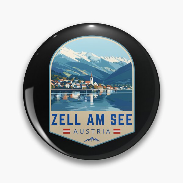 Item preview, Zell am See in Salzburg Austria, Retro Travel Art Emblem designed and sold by MaateoDesign.