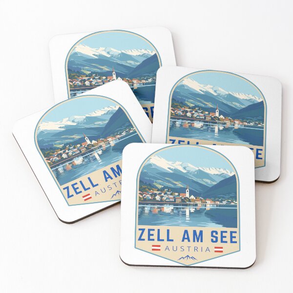Item preview, Zell am See in Salzburg Austria, Retro Travel Art Emblem designed and sold by MaateoDesign.