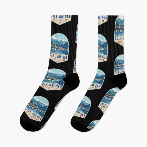 Item preview, Zell am See in Salzburg Austria, Retro Travel Art Emblem designed and sold by MaateoDesign.