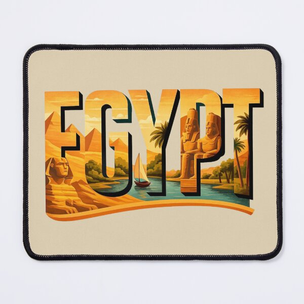 Item preview, Egypt -- Pyramids, Sphinx & Nile Typography Art designed and sold by Myra365Art.